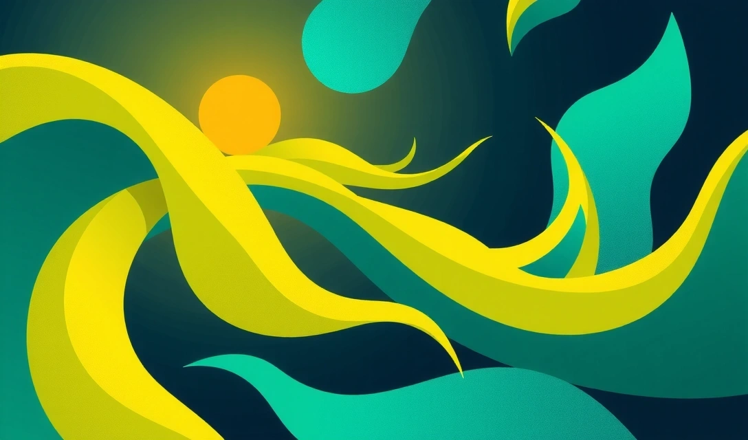 Imagine abstractă reprezentând vitalitatea și natura